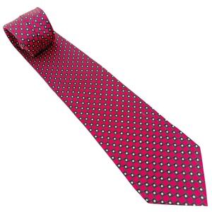 Dani Necktie Men Red Black Geometric Silk Hand Made Classic 4 Inch Width Preppy